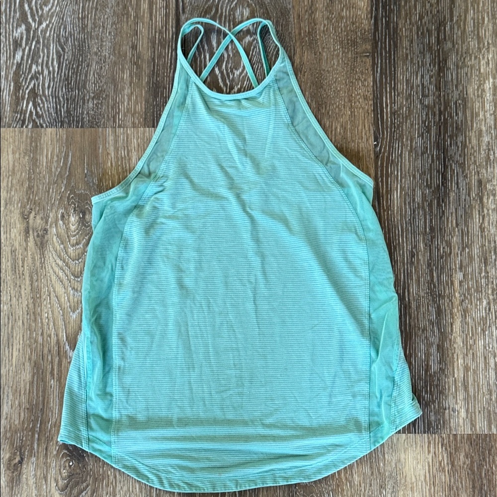 lululemon athletica Light Aqua Strappy High-Neck Tank